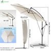 Parasol deporte 3M avec housse de protection et sangle de fixation Beige - vounat.shop
