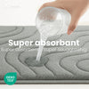 Lot de 2 Tapis de Bain Antidérapant microfibre motif ondulé 60x90cm gris - vounat.shop