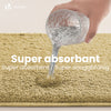 Lot de 2 Tapis de Bain Antidérapant microfibre 60x90cm beige - vounat.shop