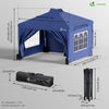 Tonnelle de Jardin 3x3m POP UP installation facile avec portes et fenetres Bleu - vounat.shop