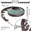 Bordure de jardin plastique flexible 10m avec piquets marron bordé de vert clair - vounat.shop