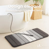 Lot de 2 Tapis de Bain Antidérapant microfibre motif dégradé 60x90cm gris - vounat.shop