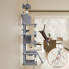 Arbre a chat Geant 6 niveaux avec griffoir grattoir 215 cm gris - vounat.shop