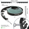Bordure de jardin plastique flexible 20m avec piquets noir bordé de vert clair - vounat.shop