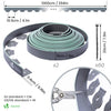 Bordure de jardin plastique flexible 20m avec piquets gris bordé de vert clair - vounat.shop