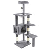 Arbre à Chat 138cm avec Griffoir Plateforme Niche et Capsule Spatiale gris - vounat.shop