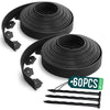 Bordure de jardin plastique flexible 20m avec piquets noir - vounat.shop