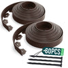 Bordure de jardin plastique flexible 20m avec piquets Marron - vounat.shop