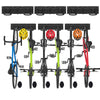 Support mural rangement pour 6 velos et 3 casques rails et crochets metal noir - vounat.shop