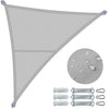 Voile d'ombrage Triangle en Polyester Imperméable avec Kit de Montage 3x3x3m Gris Clair - vounat.shop