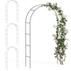 Lot de 4 Arche de jardin pour plantes grimpantes 140x37x240cm en metal Noir - vounat.shop