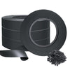 Kit de lamelles occultantes PVC brise vue 300m x 4.7cm avec 600 clips Noir - vounat.shop
