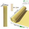 Canisse PVC brise vue ultra renforce avec attaches de fixation 100x500cm beige - vounat.shop