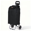 Chariot de courses 2 roues pliable 59L noir - vounat.shop