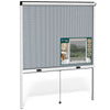 Store moustiquaire pour fenetre enroulable et recoupable en aluminium L150 x H160 cm Blanc - vounat.shop