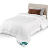 Couette temperee doux avec rembourrage polyester 300gsm 155x200cm blanc - vounat.shop
