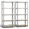 Lot de 2 Etagères de rangement charge lourde robuste à 5 niveaux 70x30x150cm - vounat.shop