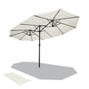 Parasol Jardin Double Aluminium 270 x 460 cm beige - vounat.shop