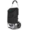Chariot de course pliable aluminium 2 roues noir - vounat.shop