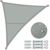 Voile d'ombrage Triangle en Polyester Imperméable avec Kit de Montage 3x3x3m Gris - vounat.shop