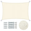 Voile d'ombrage Rectangulaire en Polyester Imperméable avec Kit de Montage 3x2m Beige - vounat.shop