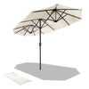Parasol Jardin Double Aluminium 150 x 300 cm beige - vounat.shop