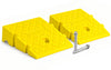 Lot de 2 Rampes de Trottoir en Polypropylene 25x27x7 cm Jaune - vounat.shop