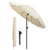 Parasol de jardin 2m avec ancrage sol et sac de transport Beige - vounat.shop