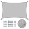 Voile d'ombrage Rectangulaire en Polyester Imperméable avec Kit de Montage 3x2m Gris Clair - vounat.shop