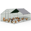 Enclos poulailler en metal galvanise et grillage avec bache PE 400x300x200cm - vounat.shop