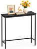 Console table style industriel en metal et MDF 75x24x75 cm Noir - vounat.shop