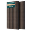 Lot de 2 panneaux acoustiques muraux Tasseaux en bois MDF avec feutre noir 120x60x2.1cm chêne foncé - vounat.shop