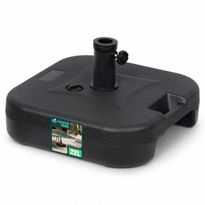 Pied de parasol sable et eau pour mat 38/48mm 22L HDPE noir - vounat.shop