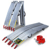 Lot de 2 Rampe de chargement pliable Charge lourde antiderapant en acier galvanise 196cm - vounat.shop