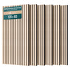Lot de 6 panneaux acoustiques muraux Tasseaux en bois MDF avec feutre noir 120x60x2.1cm chêne blanc - vounat.shop