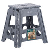 Tabouret pliant antiderapant 39x32x40 cm plastique gris - vounat.shop