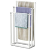 Porte serviettes sur pied autoportant 3 niveaux blanc - vounat.shop