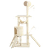 Arbre à Chat 154cm avec Griffoir Plateforme Niche XXL Beige - vounat.shop