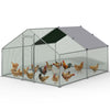 Enclos poulailler en metal galvanise et grillage avec bache PE 300x300x200cm - vounat.shop