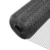 Grillage a poule avec fils 13mm en PVC gaine gris 1x50M - vounat.shop