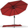 Parasol inclinable 2.70 x 2.40m avec housse de protection rouge - vounat.shop
