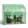 Serre de jardin hivernage murale adossee avec bache PE 200x100x180cm vert - vounat.shop