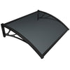 Auvent de porte marquise 100x80 cm en Polycarbonate anti UV Anthracite - vounat.shop