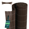 Clôture en canisse PVC 160x300cm imitation osier marron - vounat.shop