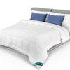 Couette legere doux avec rembourrage polyester 200gsm 220x240cm blanc - vounat.shop