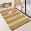 Lot de 2 Tapis de Bain Antidérapant chenille microfibre 60x90cm beige - vounat.shop