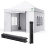 Tonnelle de jardin renforcée 3x3m pliable avec 4 parois et sac de transport a roulette blanche - vounat.shop