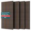 Lot de 4 panneaux accoustiques mureaux Tasseaux en bois MDF avec feutre noir 120x60x2.1cm chene foncé - vounat.shop