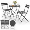 Set de Bistro en metal 1 table 2 chaises Gris - vounat.shop