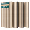 Lot de 4 panneaux acoustiques muraux Tasseaux en bois MDF avec feutre noir 120x60x2.1cm chêne blanc - vounat.shop